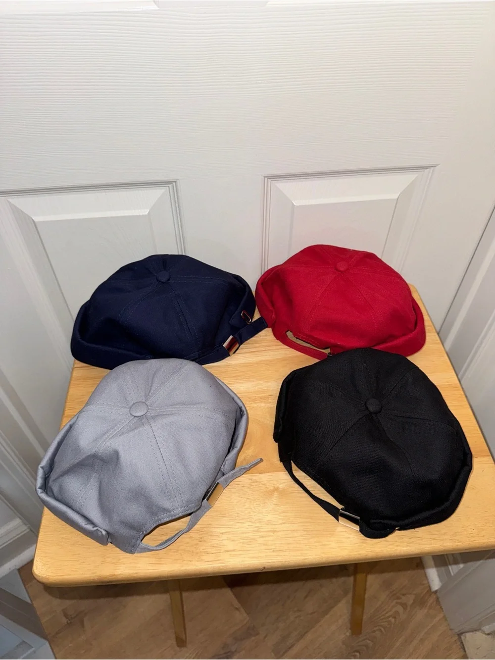 Cuffed Brimless Docker/Fisherman Hats - Gray, Navy, Black, Red